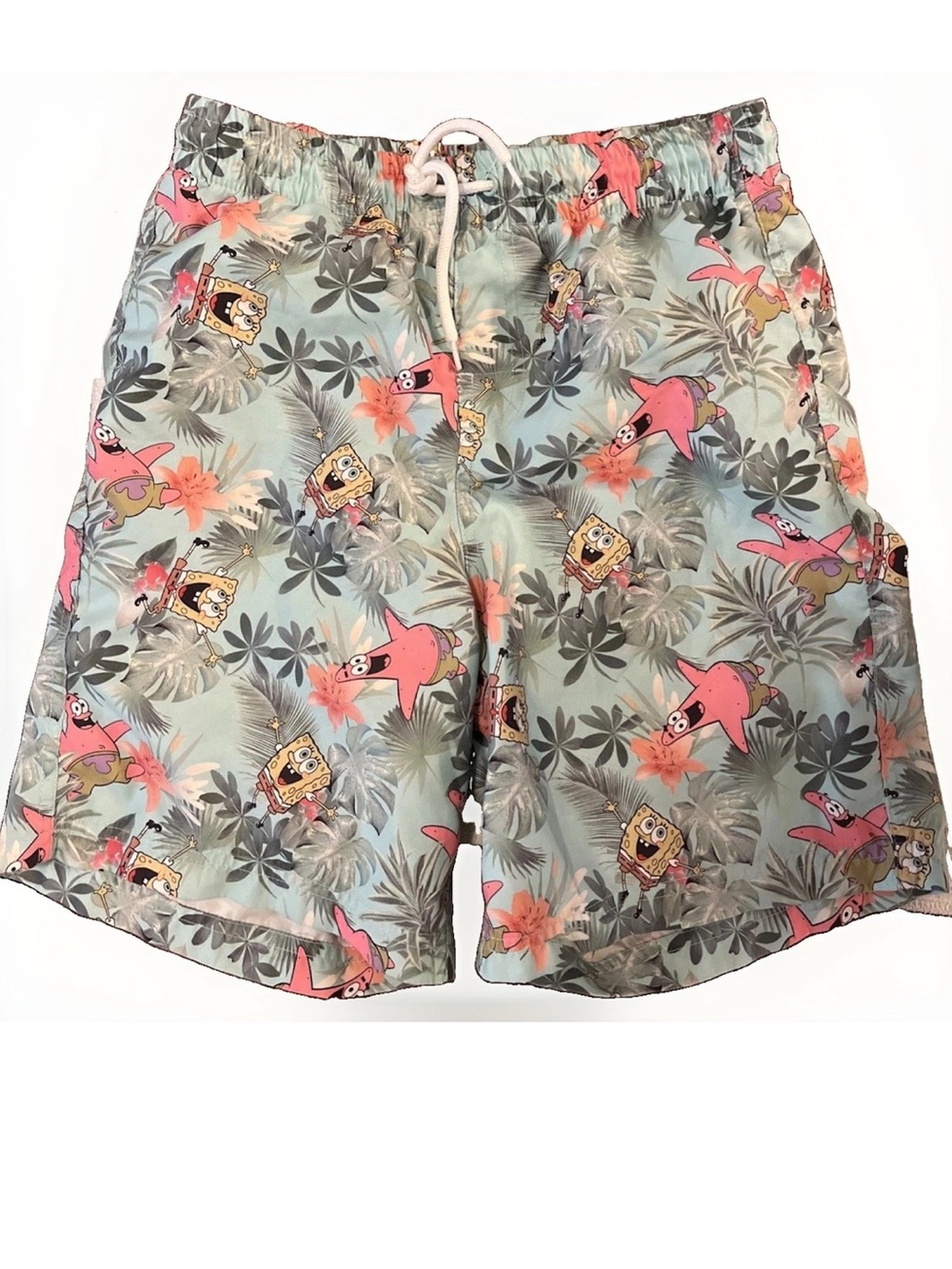 SpongeBob Nickelodeon Swim Trunks Youth XL 14/16 SpongeBob & Patrick - Tropical